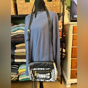 Aimee Kestenberg Black and White Crossbody Bag
